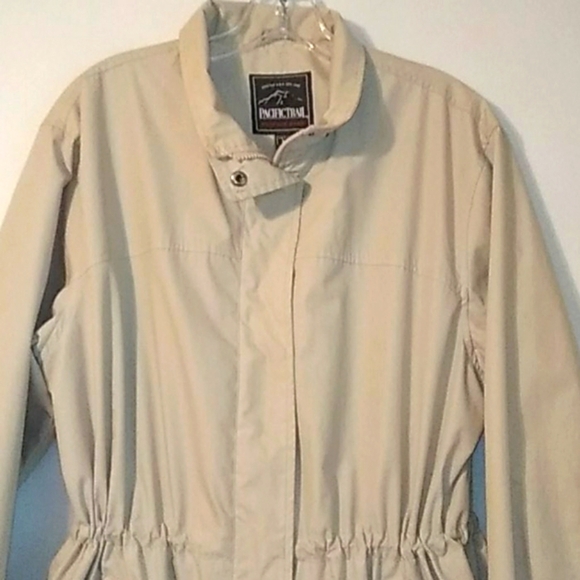PACIFIC TRAIL Jacket Parka Y2k Tan Detach Snap Hood Tan Vintage Looks New - Picture 3 of 7